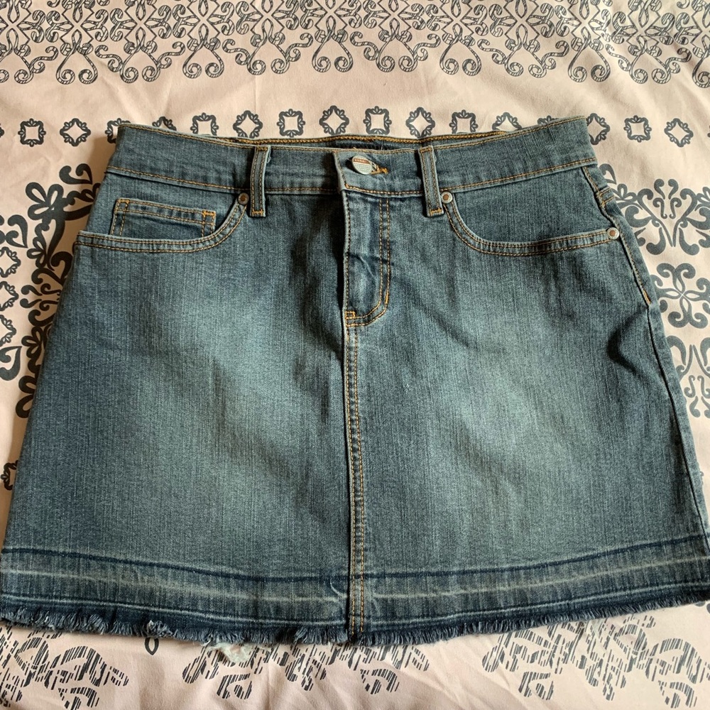 Bebe denim mini skirt